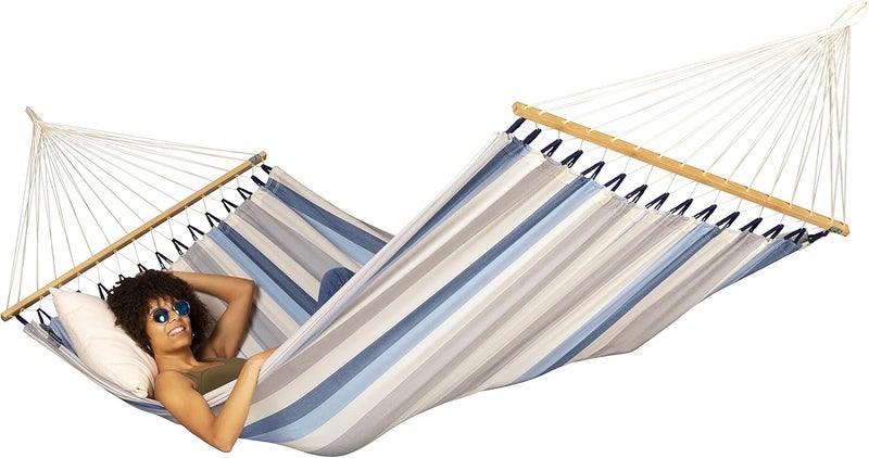 LA SIESTA Alisio Double Spreader Bar Hammock (Size L - 160 cm) (Sea salt) - Image 4